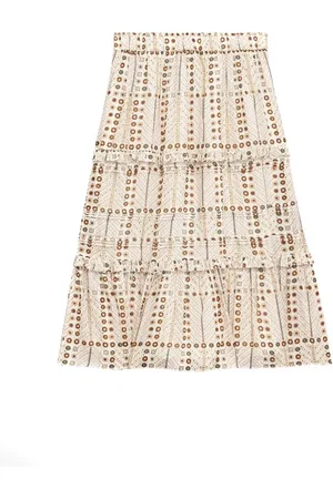 Isabel Marant Rokken, Dames, Veelkleurig, S, Katoen, Gedrukte katoenen voile lange rok