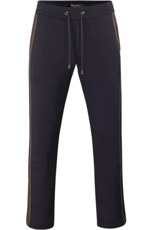 MOORER Broeken, Heren, Blauw, 2Xl, Katoen, Jaiden Pantalone-Sft