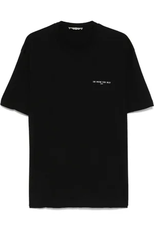 Ih Nom Uh Nit Tops, Heren, Zwart, S, Katoen, Zwart Katoenen Logo Print T-shirt