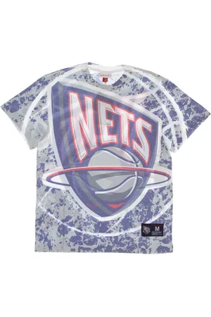 Mitchell & Ness Tops, Heren, Veelkleurig, S, Katoen, NBA Jumbotron Tee Hardwood Classics Grijs