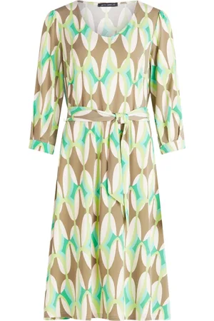 Betty Barclay Kleedjes, Dames, Veelkleurig, 4Xl, Jersey Jurk met Grafische Print