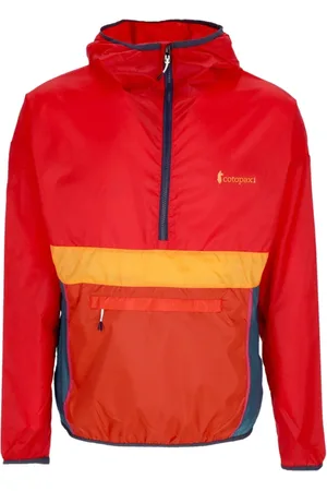 COTOPAXI Jassen, Heren, Rood, XL, Polyester, Half-zip Windbreaker met capuchon