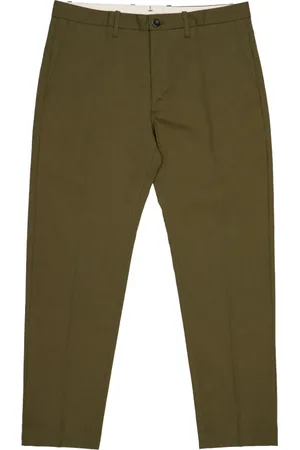 Nine In The Morning Broeken, Heren, Groen, M, Katoen, Relaxed fit katoenen chino broek
