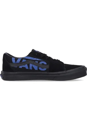 Vans Schoenen, Heren, Zwart, 38 EU, Suède, Logo Lage Sneakers Zwart/Blauw