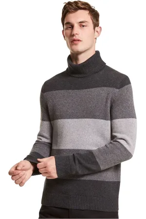 Michael Kors Truien, Heren, Grijs, S, Ombre Streep Turtleneck