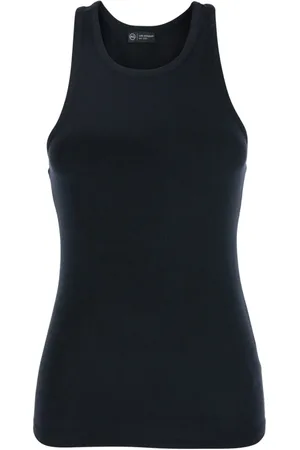 Adriano Goldschmied Tops, Dames, Zwart, M, Zwart Logo Print Modal Blend Top