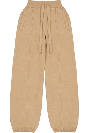 LANEUS Broeken, Dames, Bruin, S, Kasjmier, Sportieve Cashmere Zijden Broek