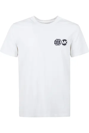 Michael Kors Tops, Heren, Wit, M, Katoen, T-shirt van katoenen jersey