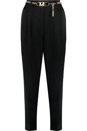 Michael Kors Broeken, Dames, Zwart, 2Xs, Satijn, Satijnen Broek