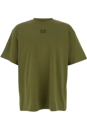 44 Label Group Tops, Heren, Groen, L, Katoen, Groen Logo T-shirt Katoen Man