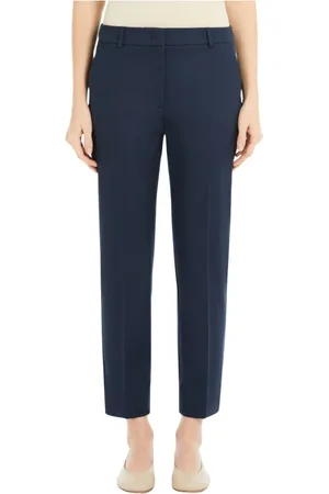 Max Mara Broeken, Dames, Blauw, L, Katoen, Vite Broek