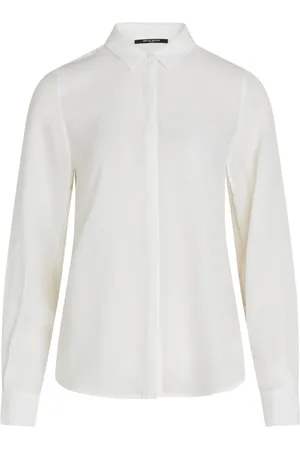 Bruuns Bazaar Blouses & Shirts, Dames, Wit, M, Elegante Zijden Blouse Lilliebbcorinna
