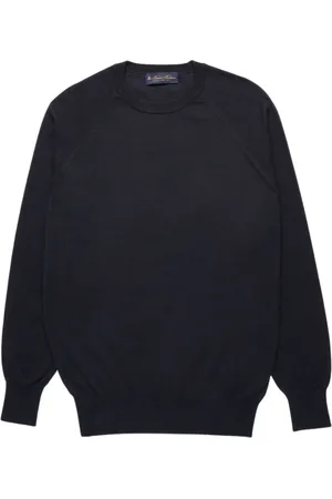 Brooks Brothers Truien, Heren, Blauw, L, Katoen, Katoenen en Kasjmier Sweatshirt