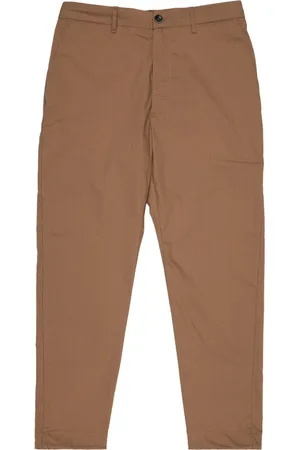 Nine In The Morning Broeken, Heren, Bruin, M, Katoen, Relaxed fit katoenen chino broek