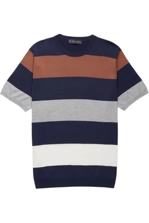 Brooks Brothers Truien, Heren, Blauw, M, Katoen, Katoenen en Zijden Trui