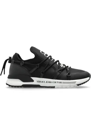 VERSACE Schoenen, Heren, Zwart, 42 EU, Sneakers met logo