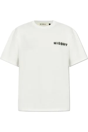MISBHV Tops, Heren, Wit, XS, Katoen, T-shirt met logo