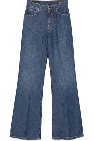 Dondup Jeans, Dames, Blauw, W30, Katoen, Blauwe Katoenen Denim Amber Jeans