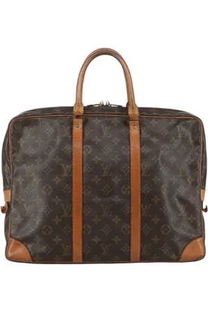 LOUIS VUITTON Pre-owned, Dames, Bruin, ONE Size, Leer, Pre-owned Canvas briefcases