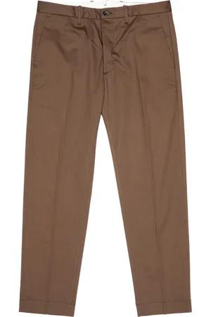 Nine In The Morning Broeken, Heren, Bruin, XL, Katoen, Relaxed fit katoenen chino broek
