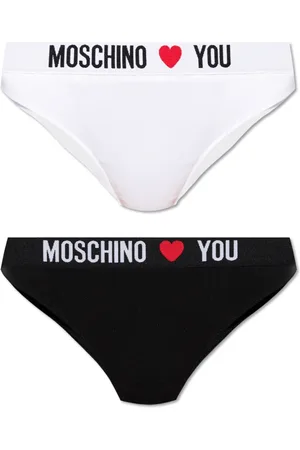 Moschino Ondergoed, Dames, Veelkleurig, M, Katoen, Twee-pack slips