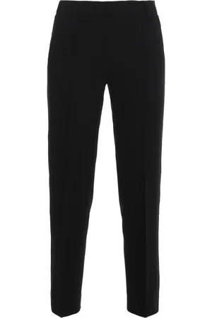 Michael Kors Broeken, Dames, Zwart, 2Xs, Zwarte Crepe Pantalone met Rits