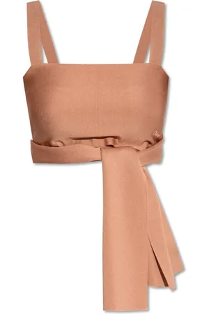 Chloé Tops, Dames, Roze, M, Top met Geborduurd Logo