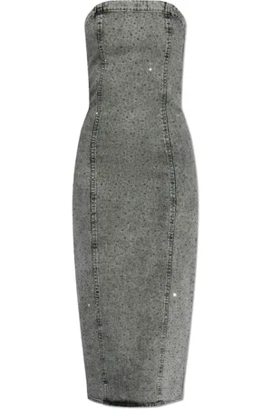 Gestuz Kleedjes, Dames, Grijs, S, Denim, Denim jurk