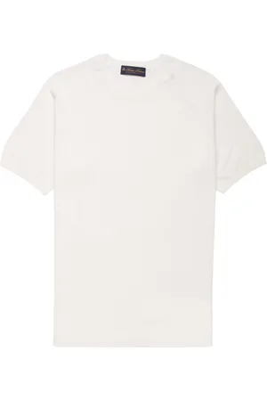 Brooks Brothers Truien, Heren, Wit, XL, Katoen, Katoenen Trui