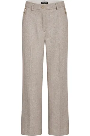 Bruuns Bazaar Broeken, Dames, , M, Wol, Scarletbbelezi Broek met Gouden Knopen