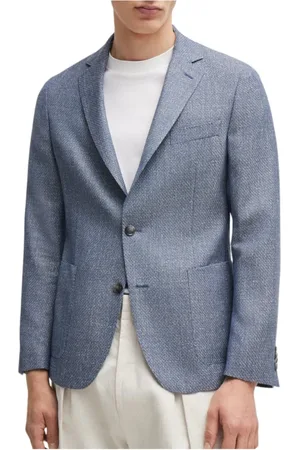 HUGO BOSS Jassen, Heren, Blauw, M, Wol, Navy Americana C-Hanry-233 Blazer