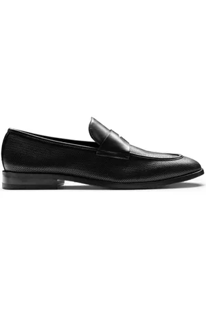 Fabi Schoenen, Heren, Zwart, 43 EU, Leer, Zwarte leren formele loafers