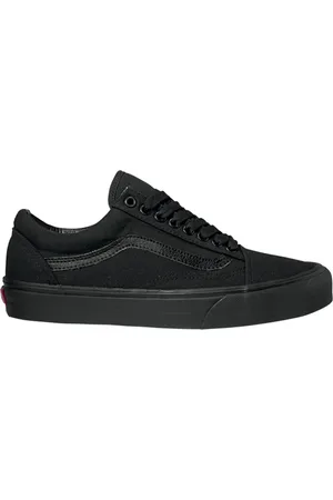 Vans Schoenen, Dames, Zwart, 45 EU, Leer, Klassieke canvas lage sneakers