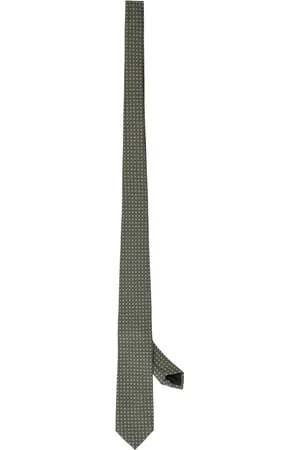 corneliani Accessoires, Heren, Groen, ONE Size, Wol, Jacquard motief zijde wol stropdas