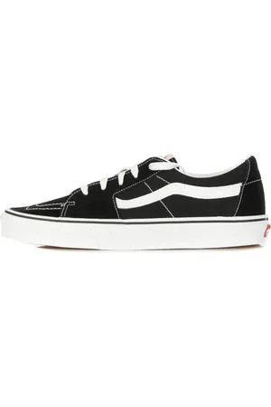 Vans Schoenen, Heren, Zwart, 39 EU, Suède, Zwarte lage sneaker met rubberen logo
