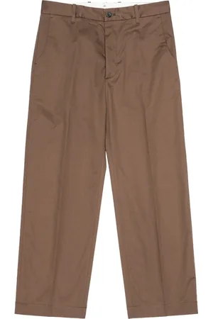 Nine In The Morning Broeken, Heren, Bruin, S, Katoen, Baggy Katoenen Broek Japanse Stijl