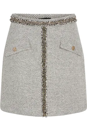 Bruuns Bazaar Rokken, Dames, Grijs, S, Wol, Galantusbbmabelle Rok