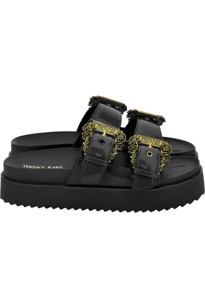 VERSACE Schoenen, Dames, Zwart, 39 EU, Sandalen