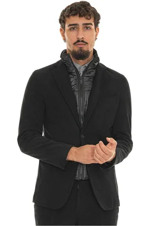 HUGO BOSS Jassen, Heren, Zwart, L, Polyester, Stijlvol Klassiek Jack