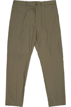 Nine In The Morning Broeken, Heren, Groen, L, Katoen, Relaxed fit katoenen chino broek