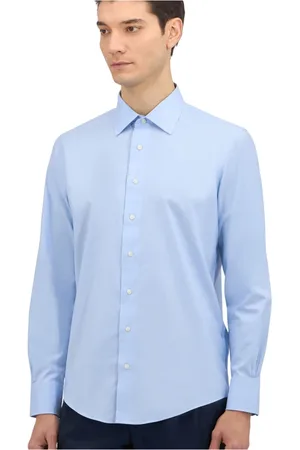 Brooks Brothers Overhemden, Heren, Blauw, 3Xl, Katoen, Slim Fit Non-Iron Twill Overhemd met Ainsley Kraag