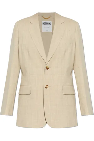 Moschino Jassen, Dames, , S, Wol, Blazer met ruitpatroon