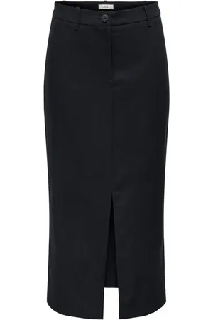 JACQUELINE DE YONG Rokken, Dames, Grijs, XS, Polyester, Grijze Pinstripe Kokerrok Slim Fit