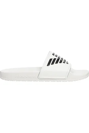 Emporio Armani Schoenen, Heren, Wit, 36 EU, Gedrukte Slippers voor Vrouwen