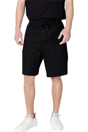 Armani Exchange Korte broeken, Heren, Zwart, M, Polyester, Zwarte Vetershort voor Mannen
