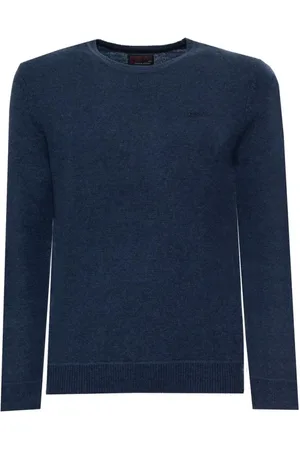 Superdry Truien, Heren, Blauw, 2Xl, Katoen, Effen Trui met Logodetail
