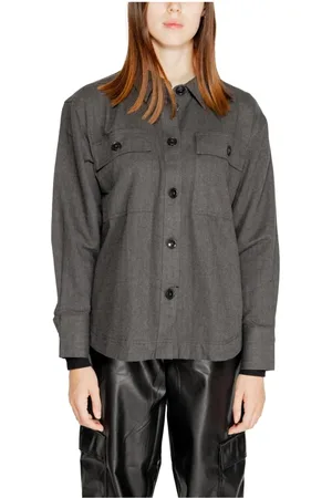 JACQUELINE DE YONG Blouses & Shirts, Dames, Zwart, XL, Katoen, Zwarte Klassieke Lange Mouw Shirt