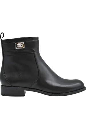 Michael Kors Schoenen, Dames, Zwart, 37 EU, Leer, Zwarte leren veterschoenen