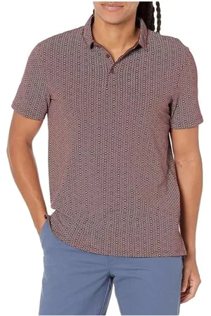 Armani Exchange Tops, Heren, Rood, L, Katoen, Geometrisch Print Katoenen Poloshirt