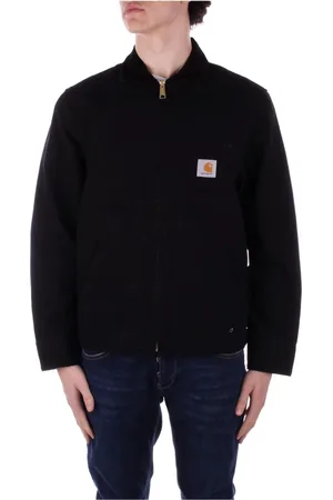 Carhartt Jassen, Heren, Zwart, S, Katoen, Voor Logo Ritsjas Biologisch Katoen